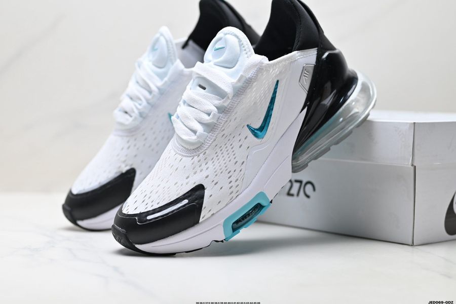 Nike Air Max 270 · blancas y celestes · vista 2