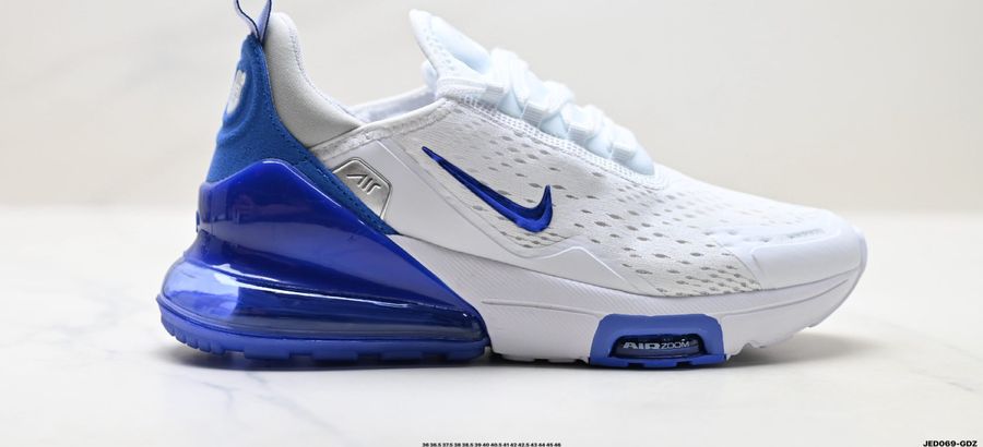 Nike Air Max 270 · blancas y azules · vista 3