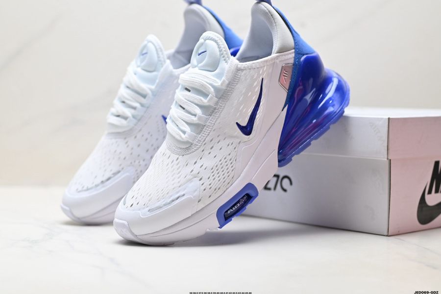 Nike Air Max 270 · blancas y azules · vista 2