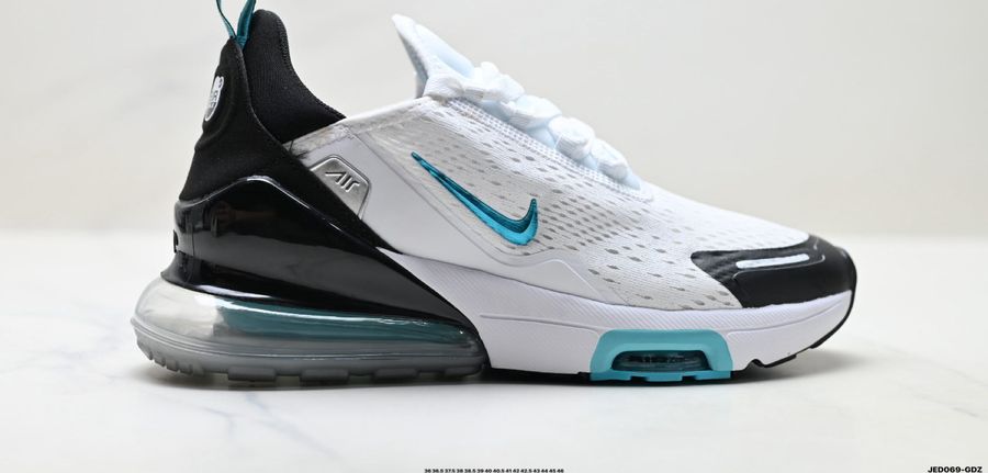 Nike Air Max 270 · blancas y celestes · vista 3