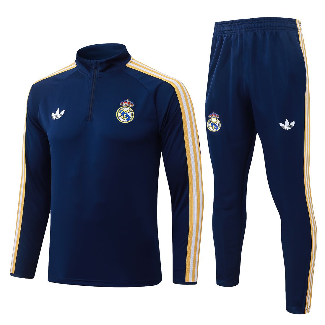 Real Madrid · Chándal azul marino y dorado