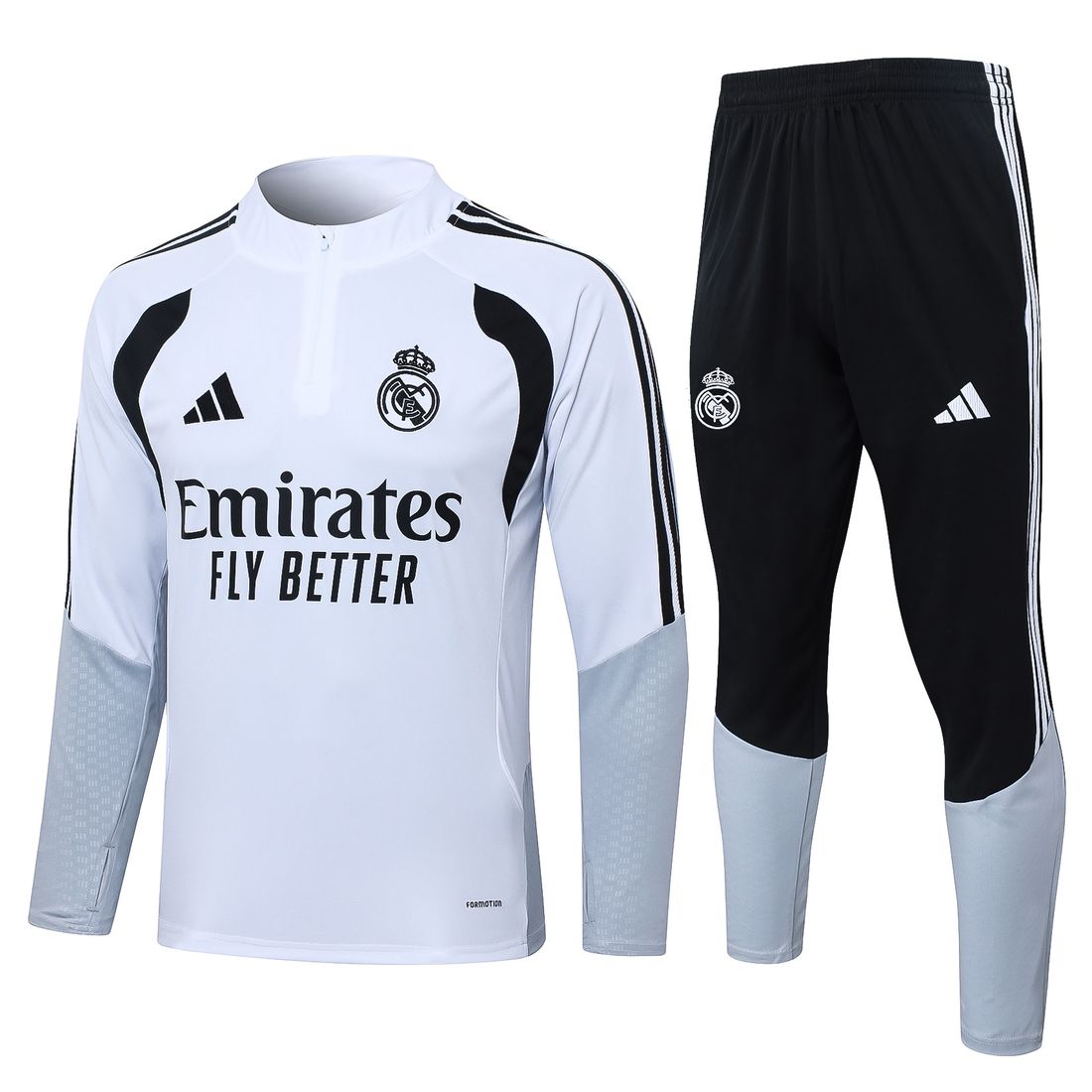 Real Madrid · Chándal blanco y negro