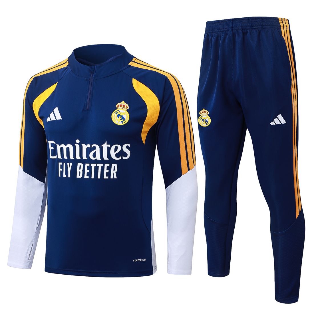 Real Madrid · Chándal azul marino y amarillo