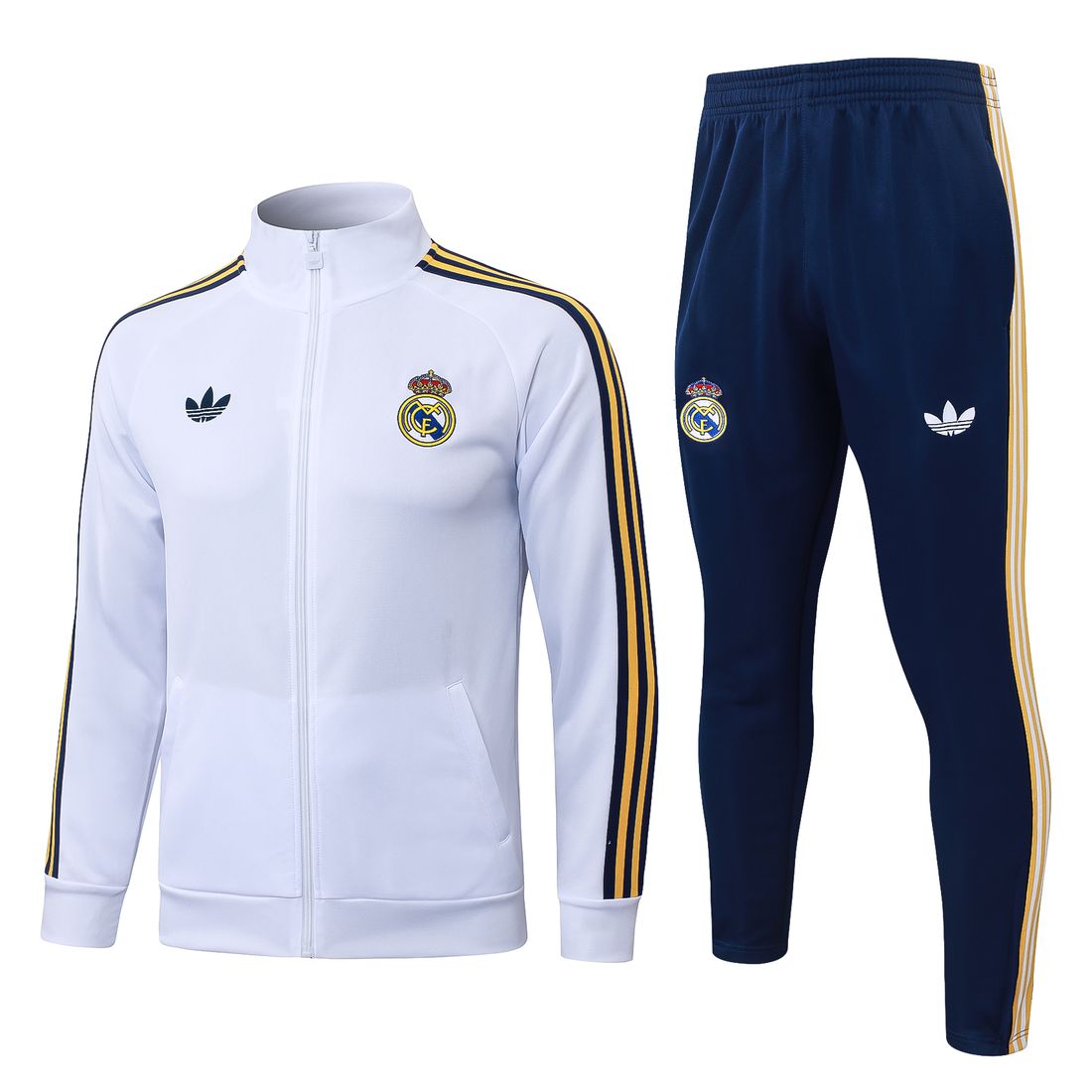 Real Madrid · Chándal blanco y azul marino