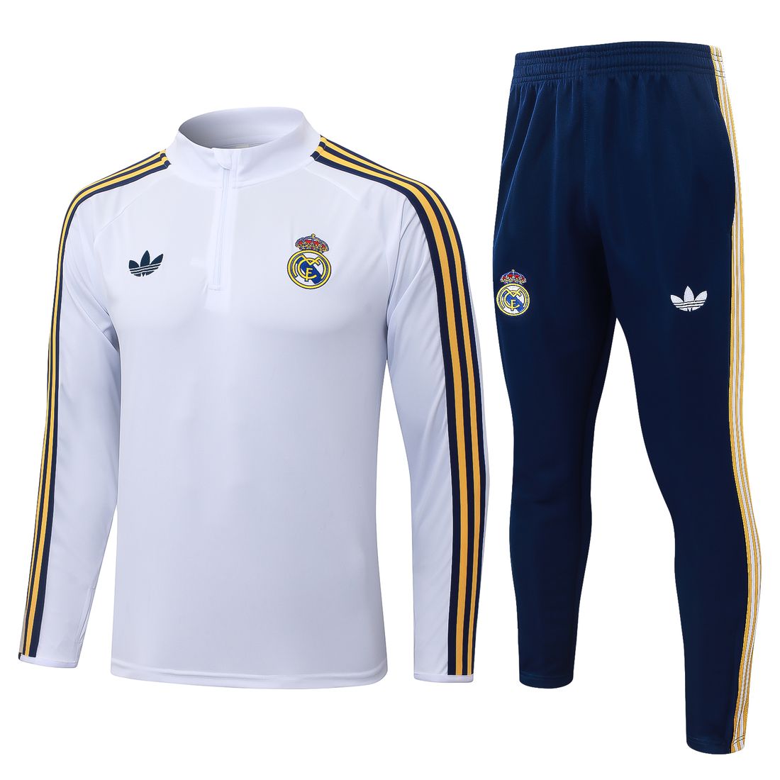 Real Madrid · Chándal blanco y azul marino