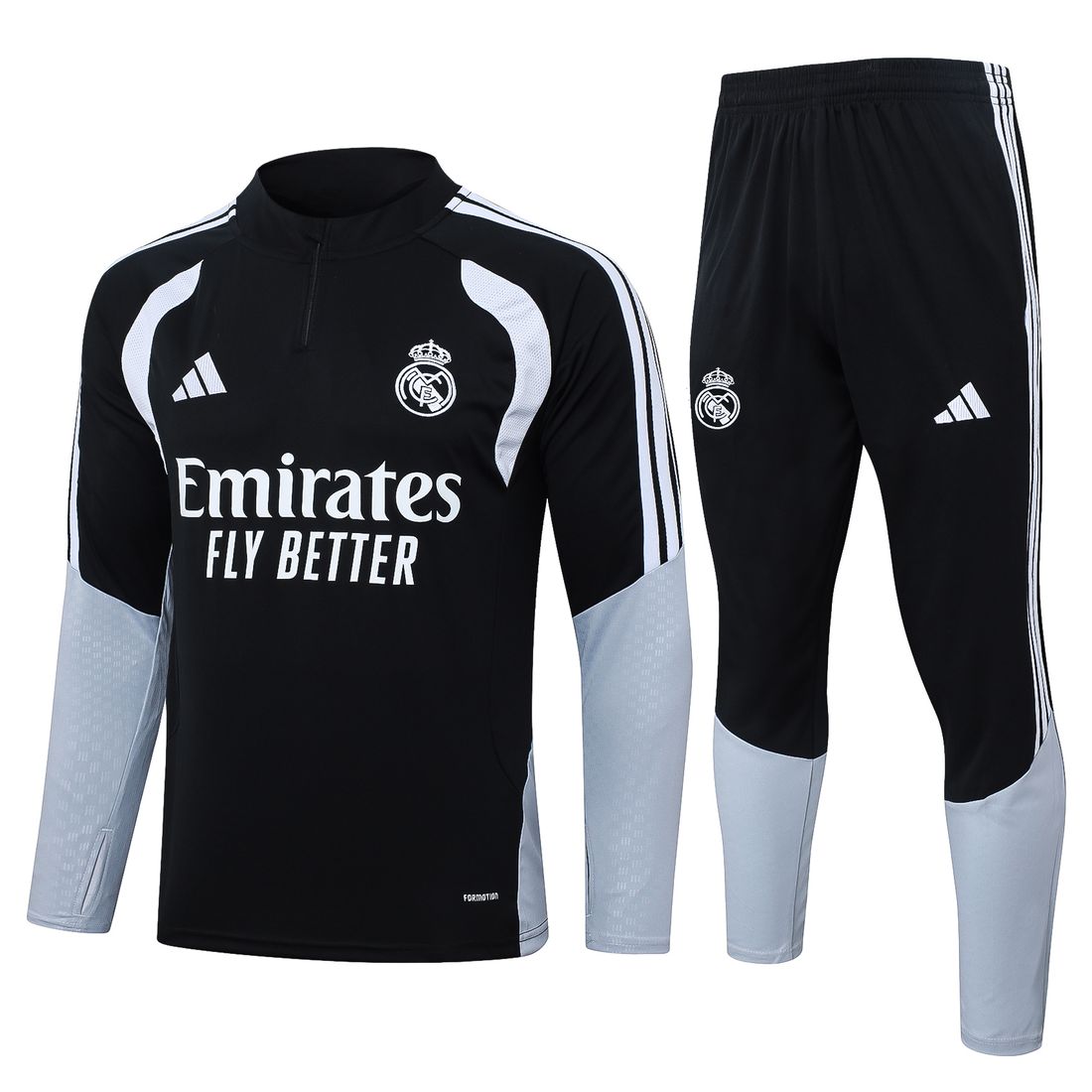 Real Madrid · Chándal negro y blanco